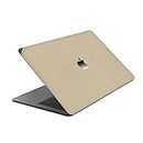 GADGETS WRAP Premium Vinyl Laptop Decal Top Only Compatible with Apple MacBook 13 inch Air 2017 - Cream Leather