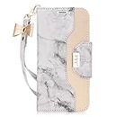 FYY iPhone 6S Case, iPhone 6 Case, [Makeup Mirror] Premium PU Leather iPhone 6S/6 Wallet Case with Cosmetic Mirror and Bow-Knot Strap Gray