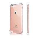 Solimo Silicone Mobile Cover Soft & Flexible Shockproof Back Case with Cushioned Edges Transparent for Apple iPhone 6 Plus