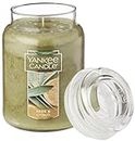 Yankee Candle Sage & Citrus Scented, Classic 22oz Large Jar Single Wick Candle, Over 110 Hours of Burn Time,Ivory