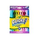 Crayola Clicks Retractable Markers (10ct), Washable Markers for Kids, Click Markers, School Supplies for Kids, Gifts, Ages 5+