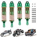 EPINON All Aluminum Front & Rear RC Shocks for 1/10 Traxxas Slash 4x4/2WD Stampede Rustler Bandit Hoss Upgrade Parts RC Truck Replace Traxxas 5862 (4PCS Green)