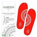 Sneakers Thin Universal Shoe Inserts Silicone Shoe Inserts Sticker for Running Shoes,Breathable Bionic Silicone Gel Shoe Insole,Only for Removable Insoles(Size:300cm/M:10-12/W:12-14/46/Red-1pair)