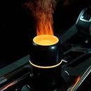 Car Diffuser Humidifier Aromatherapy USB Essential Oil Diffuser with 7 Color Flame Lights Cool Mist Car Humidifier Portable for Car Home Office Bedroom