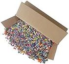 The Beadery Bonanza 5LB of Mixed Craft Beads, Sizes, Plastic, Round, Multicolor