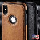 For iPhone XR XS MAX 8/7 Plus SLIM Luxury Leather Back Ultra Thin TPU Case Cover