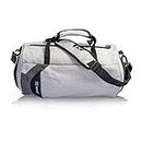 Gym & Travel Duffel Bag for Men and Women with Shoe Compartment and Wet Pocket for Towel (Grey) 30-35L