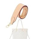 XYJG Vachetta Leather Strap for LV Neverfull Bag,Double Sided Usable Cowhide Crossbody Purse Strap for Handbag 【1.6inch Wide 35.4inch Long, Beige】