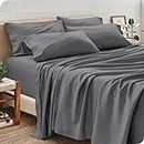 Queen Sheet Set - 6 Piece Set - Hotel Luxury Bed Sheets - Ultra Soft - Deep Pockets - Easy Fit - Cooling & Breathable Sheets - No Wrinkles - Cozy - Grey - Queen Sheets - 6 PC