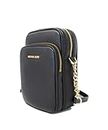 Michael Kors crossbody purse for women jet set travel crossbody bag (Black)