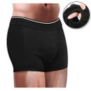 Trans FTM Packer Gear Black Boxer Brief Harness Comfort Support Panty Underwear