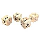 Harilla 4x Portable Yoga Dice Fun Exercise Dice with Different Poses Sports Fitness Dice Workout Exercise Dices D4 for Home Gym Women Teaching Prop, Style A