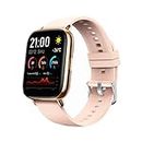 Smart Watch Fitness Tracker 1.69" Touch Screen Waterproof 24 Sports Modes Body Temperature Heart Rate Blood Oxygen Monitor Sleep Tracker Call & APP Message Reminder for iPhone Android Phones (Gold)