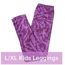 LuLaRoe Girls Leggings L/XL Shades Of Purple Tie Dye Gigi & Jax Size 7-12 NWT