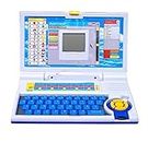 Cable World® Educational Laptop Computer Toy with Mouse for Kids Above 3 Years - 20 Fun Activity Learning Machine, Now Learn Letter, Words, Games, Mathematics, Music, Logic, Memory Tool - Blue