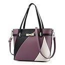 Nevenka Top Handle Handbag Purse High Capacity PU Leather Crossbady for Women Girl (Purple) …