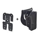ORPAZ Defense Active retention ajustment ROTO rotation tactical paddle holster + Molle adapter attachment for All 1911 with/without Picatinny Rail - Colt, Sig, Kimber, S&W, Taurus, Ruger and more