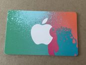 2014 USA iTunes Gift Card - $50 "Color Splash" unused old card