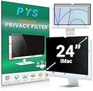 PYS Removable iMac Privacy Screen 24 inch Compatible with Apple Studio Display(2021), Monitor Privacy Screen for Apple Desktop Computer, Anti-Glare Protector and UV-Blocking Screen Protector Filter