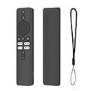 RAYA Silicone TV Remote Cover Compatible with Redmi TV 4k Ultra 43 inch/Xiaomi OLED Series 55 inch/Xiaomi 5A Series 32/40/43 inch Remote Protective Case [Remote NOT Included] (Black)