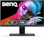 BenQ GW2480 Computer Monitor 24" FHD 1920x1080p | IPS | Eye-Care Tech | Low Blue Light | Anti-Glare | Adaptive Brightness | Tilt Screen | Built-In Speakers | DisplayPort | HDMI | VGA,Black