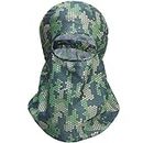 HECS Hunting HECStyle Stealth Screen – Lightweight – Adjustable Full Head Cover-Breathable Face Mask - Hunting Accessories for Men and Women - Green Camo