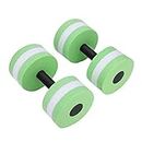 Aquatic Exercise Dumbbells, Water Float Bodybuilding Training Foam Sports Dumbbell Barbell Exercises Equipment, for Water Aerobics Adults Weight Loss (Green)