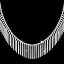 Juinte Rhinestone Ribbon Tassel Chain Fringe Trim Diamond Crystal for Sewing Craft Clothing Accessories Female Jewelry Personalized DIY Decoration, 1.96 Inch (2 Yards, Silver)