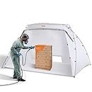 VEVOR Larger Built-in Floor & Mesh Screen Tent Station for Furniture DIY Hobby Tool, 10x7x6ft Spray Paint Shelter, White
