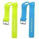 ELECTROPRIME 2 Pieces Silicone Wrist Band Replace Strap for Polar A360 Watch Lime + Blue