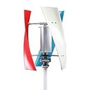 12V 24V 48V 220V 10000W Vertical Wind Power Turbine Generator Kit with Charge Controller for Home Factory Use (White),220v