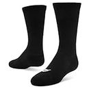 Sof Sole RBIBaseball Over-the-Calf Team Athletic Performance Socks for Men and Youth (2 Pairs), Child 13-Youth 4, Black