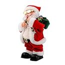 Gfilay Electric Santa Claus Toy with Shaking Belly and Feet, Singing and Dancing Musical Christmas Doll, Xmas Gift