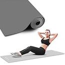 Yoga Mat 4MM Anti Skid/Non - Slippery Yoga Mat/Sports Mat Meditation Mat/Fitness Mat For Men Women Children/Kids For Workout/Gym/Meditation/Exercise/Yoga (Red) (2X6 FT, GREY)