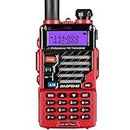 Baofeng UV-5R plus Qualette Talkie-Walkie VHF/UHF 2 m/70 cm Radio (Rouge)