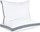 Utopia Bedding Bed Pillows for Sleeping Queen Size (Grey), Set of 2, Cooling Hotel Quality, Gusseted Pillow for Back, Stomach or Side Sleepers
