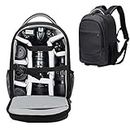Camera Backpack Waterproof Camera Bag for Sony Canon Nikon Olympus SLR DSLR Camera Bag Lens Organizer Black