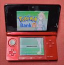 Nintendo 3DS Console Flame Red with Pokemon Bank / Transporter + Pokemon Games