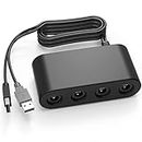 Controller Adapter for Gamecube, Super Smash Bros 4 Port Adapter for Wii U, Nintendo Switch, PC. No Need Driver and Easy to Use