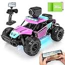 Hosim RC Cars with 1080P HD FPV Camera, 1:16 Scale Gift Off-Road Remote Control Truck Car High Speed Monster Trucks for Kids Adults Boys & Girls 2 Batteries for 60 Min Play