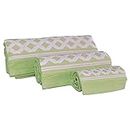 3er-Set Badetücher, Frottierhandtücher aus Baumwolle 450 gr/m2, 50x30; 100x50; 150x100 cm, Farbe: aqua grün