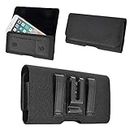 DFV mobile - Nylon Case Metal Belt Clip Horizontal Textile and Leather Compatible avec XIAOMI MI 5C - Black