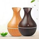 Spefez Diffuser For Home Fragrance,Cool Mist Humidifiers Humidifier For Room Essential Oil Diffuser Aroma Air Humidifier with Colorful Change for Car, Office, Babies,1 Pis (Pot Wooden)