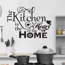 Pegatinas de pared de cotización de The Kitchen is the Heart of the Home calcomanías extraíbles hágalo usted mismo