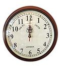 Nautical Gallery Wooden Wall Clock Vintage Unique Style Art Decorative Clock for Home & Office 12 inch (Brown)