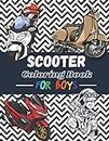 Scooter Coloring Book for Boys: 25 beautiful pages to color | Vintage & Modern motorcycles for kids & teens.