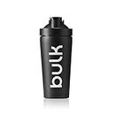 Bulk Deluxe Steel Shaker Bottle, Jet Black, 750 ml