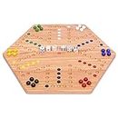 Oak Hand Painted 16" Aggravation (Wahoo) Game Board, Double-sided