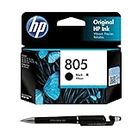 HP 805 Ink Cartridge (Black) with 3in1 Multi-Function Mobile Phone Stand, Stylus Pen, Anti-Metal Texture Rotating Ballpoint Pen (Very Colors)
