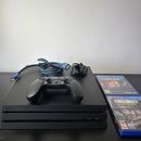 Sony Playstation 4 Pro Console Ps4 1 TB Nera+Controller non originale + 2 Giochi